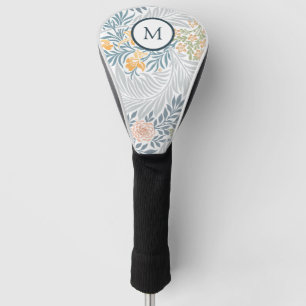 Elegant Tropical Floral pattern monogram Golf Head Cover