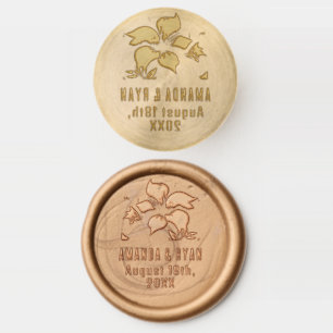 Elegant Tropical Flower Floral Wedding Wax Seal Stamp