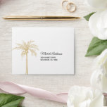 Elegant Tropical Gold Palm Tree Wedding RSVP Envelope<br><div class="desc">Customize this lovely black and gold RSVP envelope design featuring modern script typography and an artistic golden palm tree with your name and return address on the front. An artistic golden palm tree adorns the front while the inside of the envelope features an artistic golden palm tree pattern over a...</div>