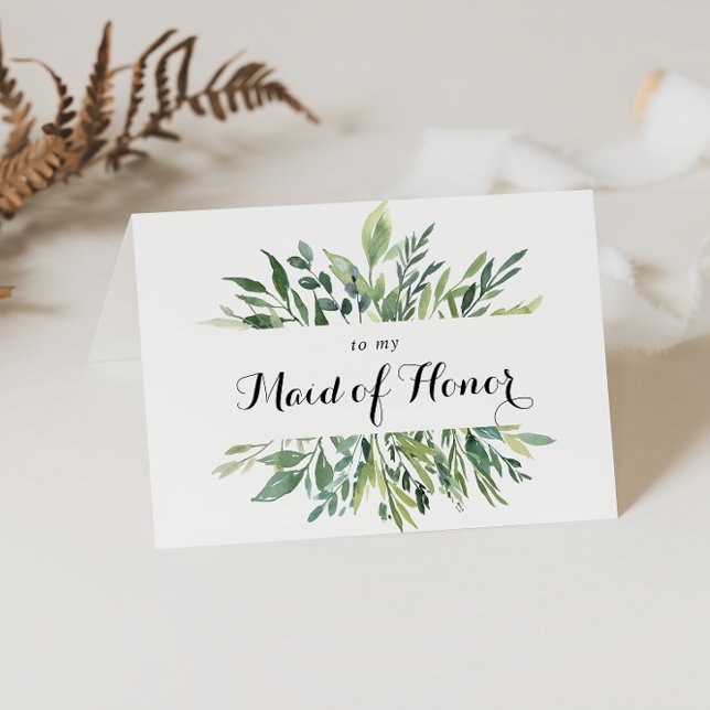 Elegant Tropical Green Bridal Party Thank You (Creator Uploaded)