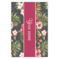 bright red tropical hibiscus flower wrapping paper, Zazzle