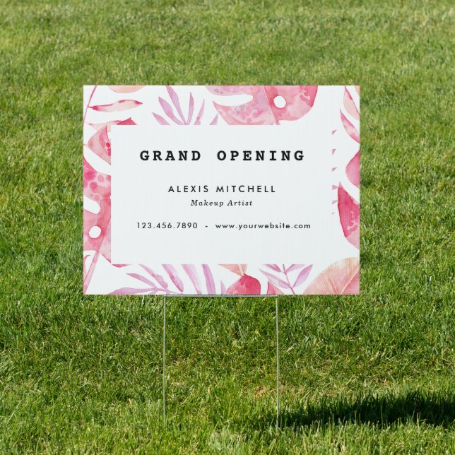 Elegant Tropical Interior Designer Business Sign (Insitu)