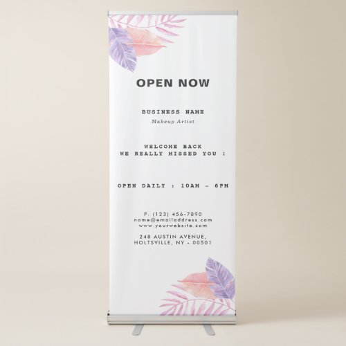 Elegant Tropical Interior Designer Retractable Banner