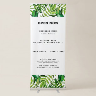 Elegant Tropical Interior Designer Retractable Banner