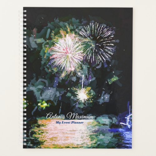 Elegant Tropical Island Watercolor My Event Custom Planner