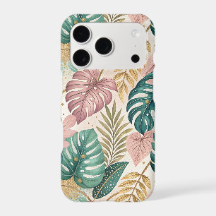 Elegant Tropical Monsteras Boho iPhone 17 Pro Case