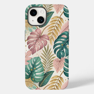 Elegant Tropical Monsteras Boho Case-Mate iPhone 14 Case