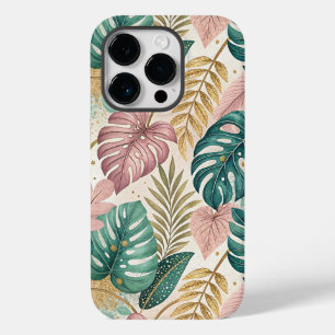 Elegant Tropical Monsteras Boho Case-Mate iPhone 14 Pro Case