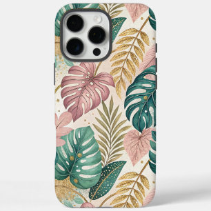 Elegant Tropical Monsteras Boho iPhone 16 Pro Max Case