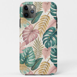 Elegant Tropical Monsteras Boho iPhone 11 Pro Max Case