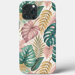 Elegant Tropical Monsteras Boho iPhone 13 Pro Max Case