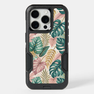 Elegant Tropical Monsteras Boho iPhone 15 Pro Case