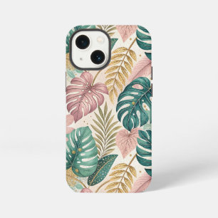 Elegant Tropical Monsteras Boho iPhone 13 Mini Case