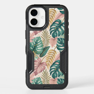 Elegant Tropical Monsteras Boho iPhone 16 Plus Case