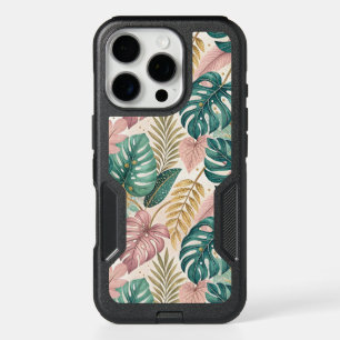 Elegant Tropical Monsteras Boho iPhone 16 Pro Case