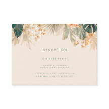 Elegant Tropical Palm Leaves Wedding Reception
