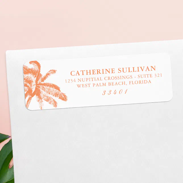 Tree Address Labels Elegant Tropical Palm Tree Address Label | Zazzle