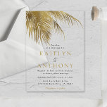 Elegant Tropical Palm Tree Beach Wedding Acrylic Invitations<br><div class="desc">Celebrate in style with these elegant and very trendy acrylic wedding invitations. The design is easy to personalize with your own wording and your guests will be thrilled when they see these fabulous wedding invites. If you would like any design changes made, or any matching items created for your special...</div>