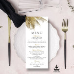 Elegant Tropical Palm Tree Beach Wedding Menu Invitation<br><div class="desc">Celebrate in style with these elegant and very trendy wedding menus. The design is easy to personalize with your own wording and your guests will be thrilled when they see these fabulous wedding invites. Available as printed cards or as an instant digital downloadable file. If you would like any design...</div>