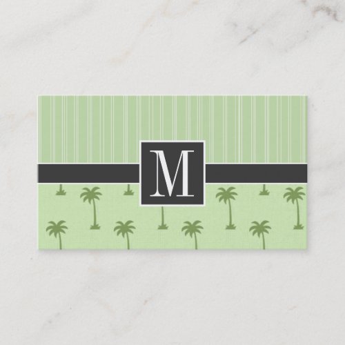 Elegant Tropical Palm Tree Business Card