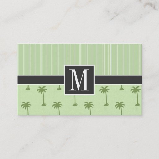 Customizable Elegant Tropical Palm Tree Business Card