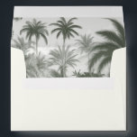 Elegant Tropical Palm Tree Jungle Foliage Wedding Envelope<br><div class="desc">Elegant Tropical Palm Tree Jungle Foliage Wedding envelope</div>