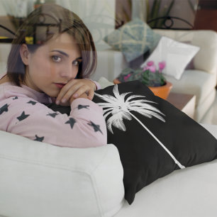 Elegant  Tropical Palm Tree Modern Throw Pillow