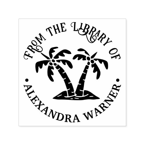 Elegant Tropical Palm Trees From the Library of Self_inking Stamp
