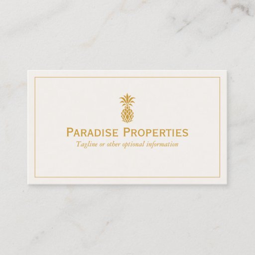 Customizable Pineapple Business Card