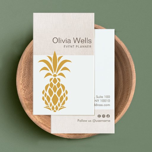 Customizable Pineapple Business Card