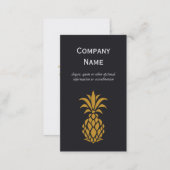 Elegant Tropical Pineapple Logo Business Card (Front/Back)