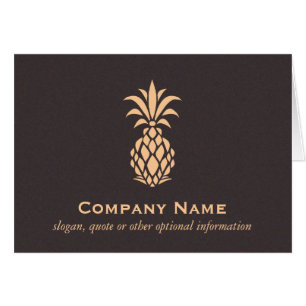 Elegant Tropical Pineapple Logo Cards