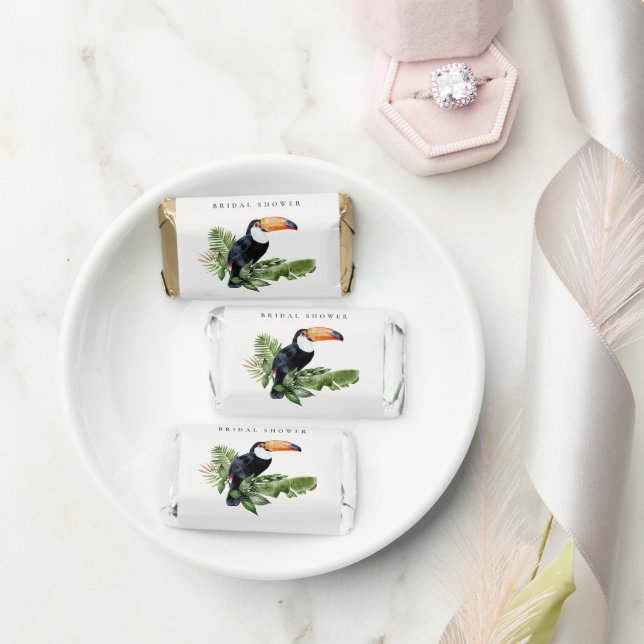 Elegant Tropical Rainforest Toucan Bridal Shower Hershey's Miniatures (Wedding)