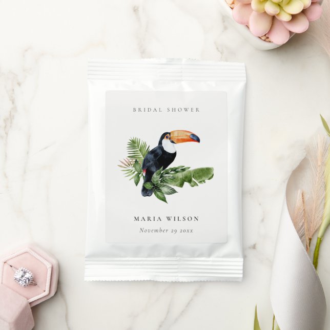 Elegant Tropical Rainforest Toucan Bridal Shower Lemonade Drink Mix (Wedding)