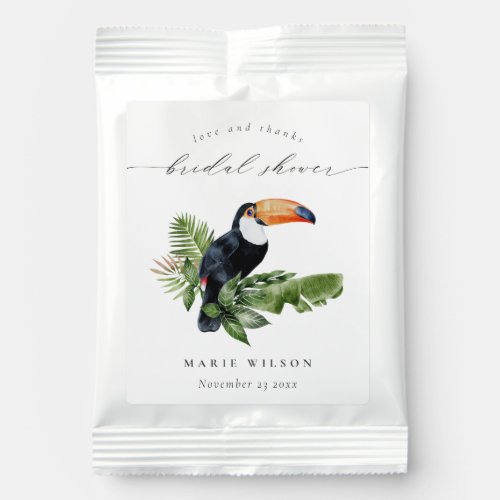 Elegant Tropical Rainforest Toucan Bridal Shower Margarita Drink Mix