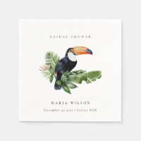 Elegant Tropical Rainforest Toucan Bridal Shower