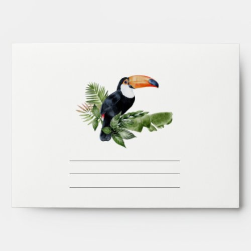 Elegant Tropical Rainforest Toucan Fauna Address  Envelope