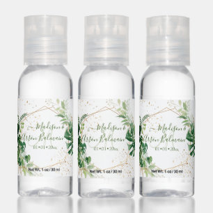 Elegant Tropical Variegated Greenery Thank You Hand Sanitizer