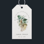 Elegant Tropical Watercolor Palm Trees Wedding Gift Tags<br><div class="desc">Tropical Watercolor Palm Trees Theme Collection.- it's an elegant script watercolor Illustration of tropical palm tress perfect for your tropical beachy wedding & parties. It’s very easy to customize,  with your personal details. If you need any other matching product or customization,  kindly message via Zazzle.</div>