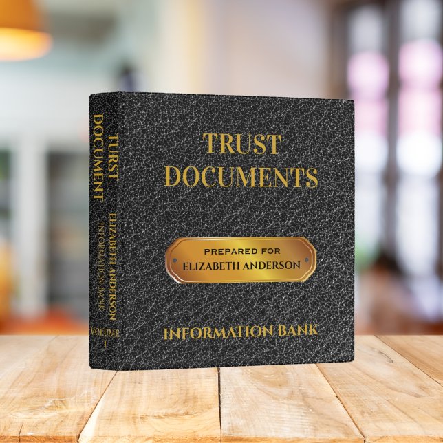 Elegant Trust Documents Binder for Estate Planning (Creator Uploaded)