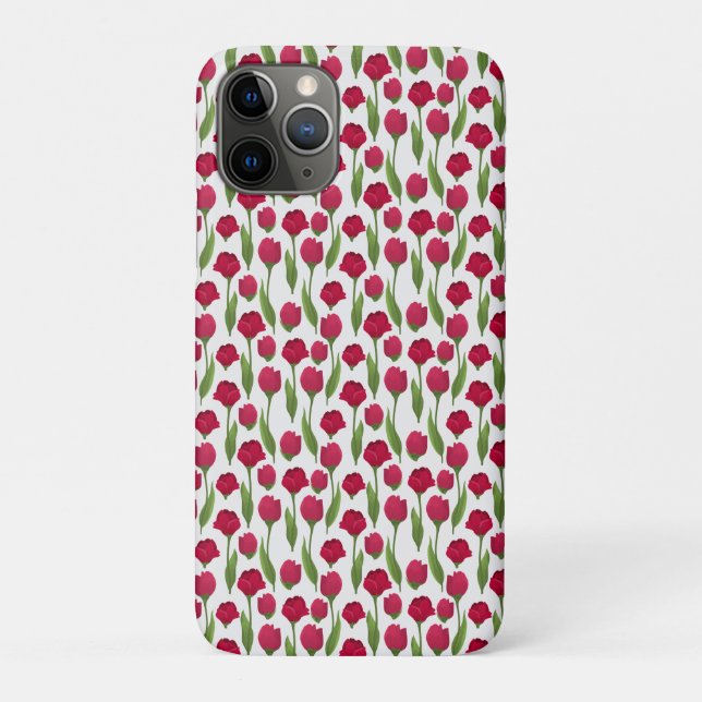 Elegant Tulip and Rose Floral Flowers Photography Case-Mate iPhone Case (Back)