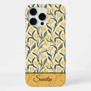 Elegant Tulip Customizable Name Iphone Case