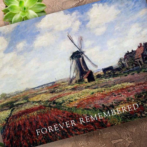 Elegant Tulip Fields Sorry for Your Loss Sympathy Card