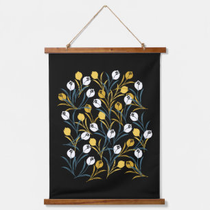 Elegant Tulip Floral Pattern Hanging Tapestry