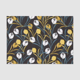 Elegant Tulip Floral Pattern Tissue Paper