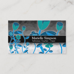 Elegant Tulip Garden Magic Ombre Fashion Boutique Business Card