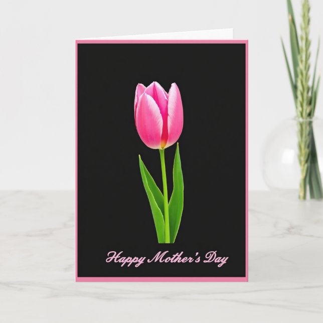 Elegant Tulip Mothers Day Card (Front)