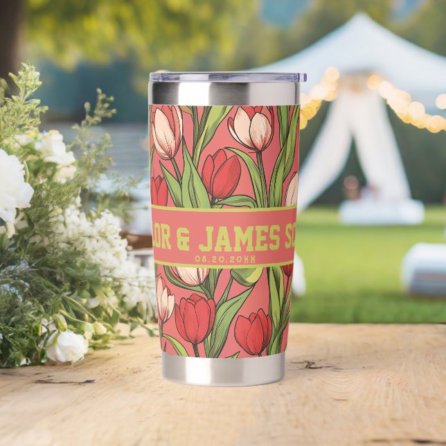 Elegant Tulip Stainless Steel Tumbler For Wedding  (Wedding)