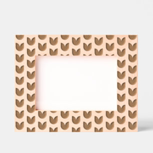 Elegant Tulips Floral Pattern Engraved Frames