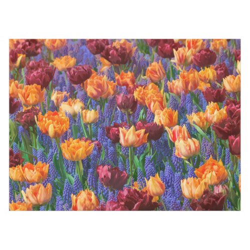 Elegant Tulips Floral Victorian Acrylic Artwork  Tablecloth